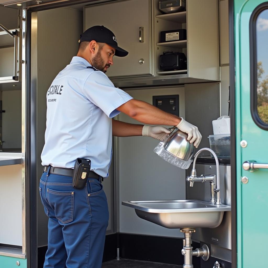 Food Truck Portable Sink Inspection