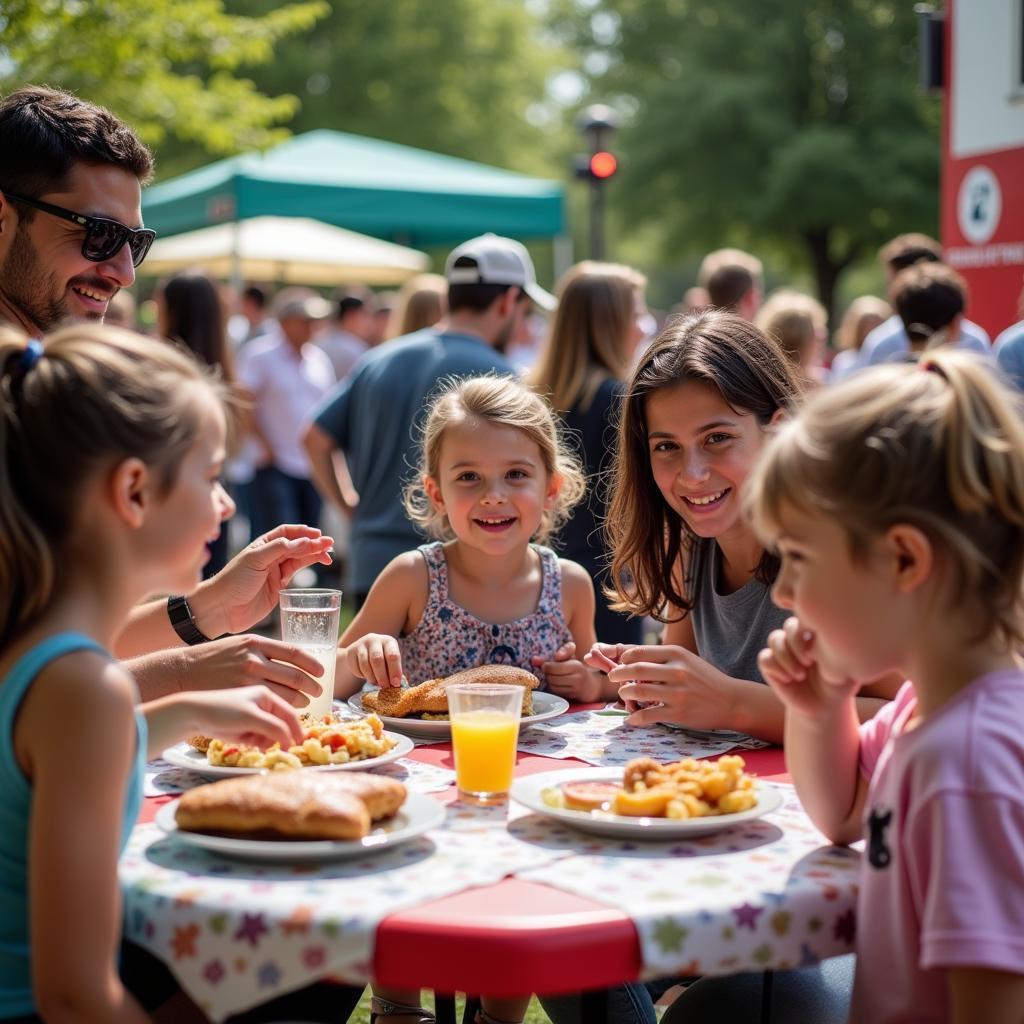 Families Enjoying Food Truck Tuesday in Rockford IL