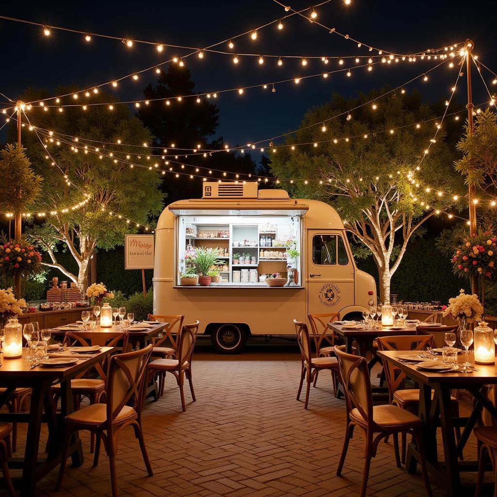 Food Truck Wedding Decor and Ambiance