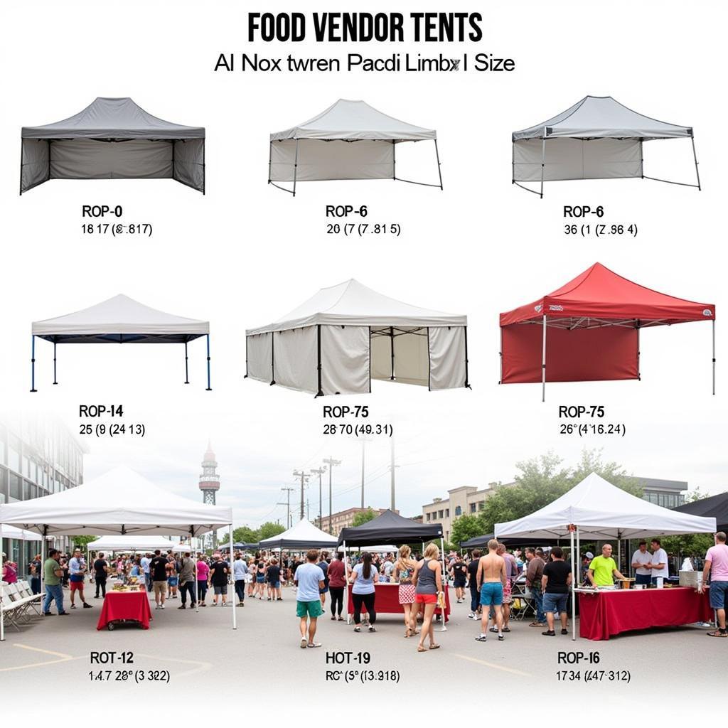 Different Food Vendor Tent Sizes