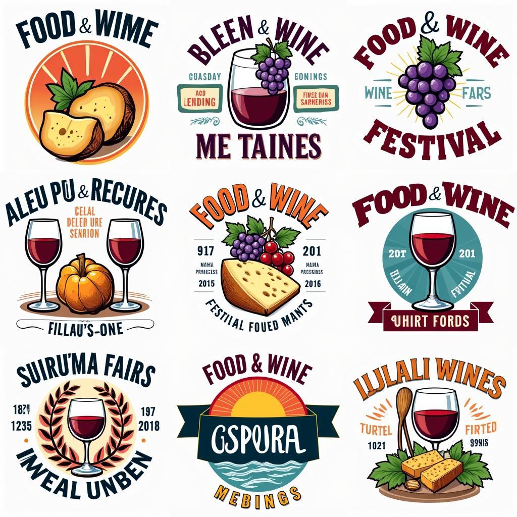 Different Food and Wine Festival Shirt Designs