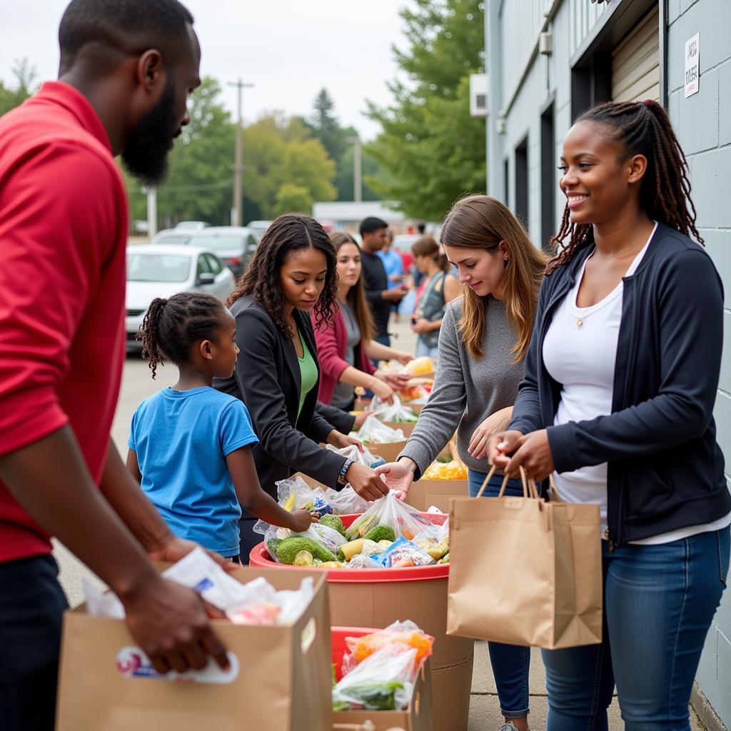 Food Distribution at the Freetown Food Pantry