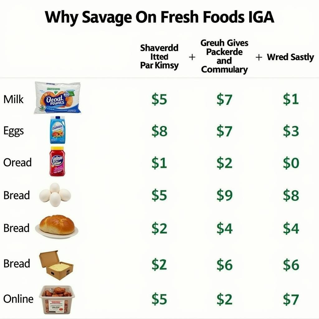 Fresh Foods IGA Price Comparison with Other Grocery Stores