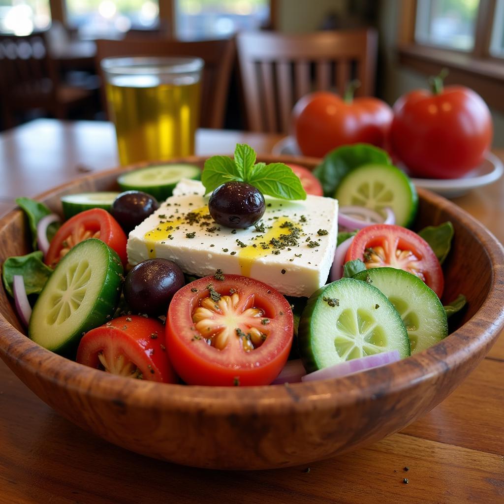 Fresh Greek Salad at a Farmington Restaurant