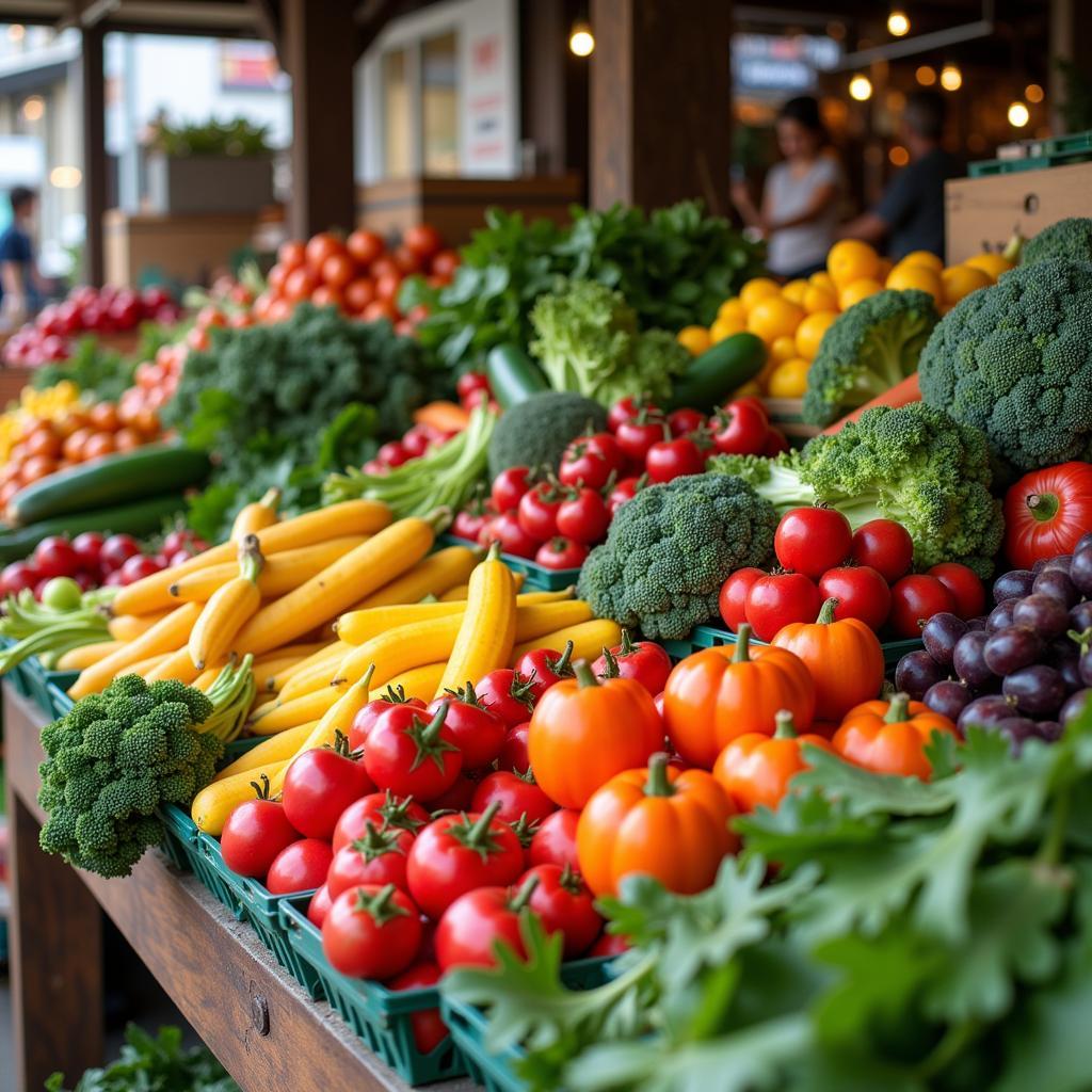 Fresh Produce at a Farmers Market