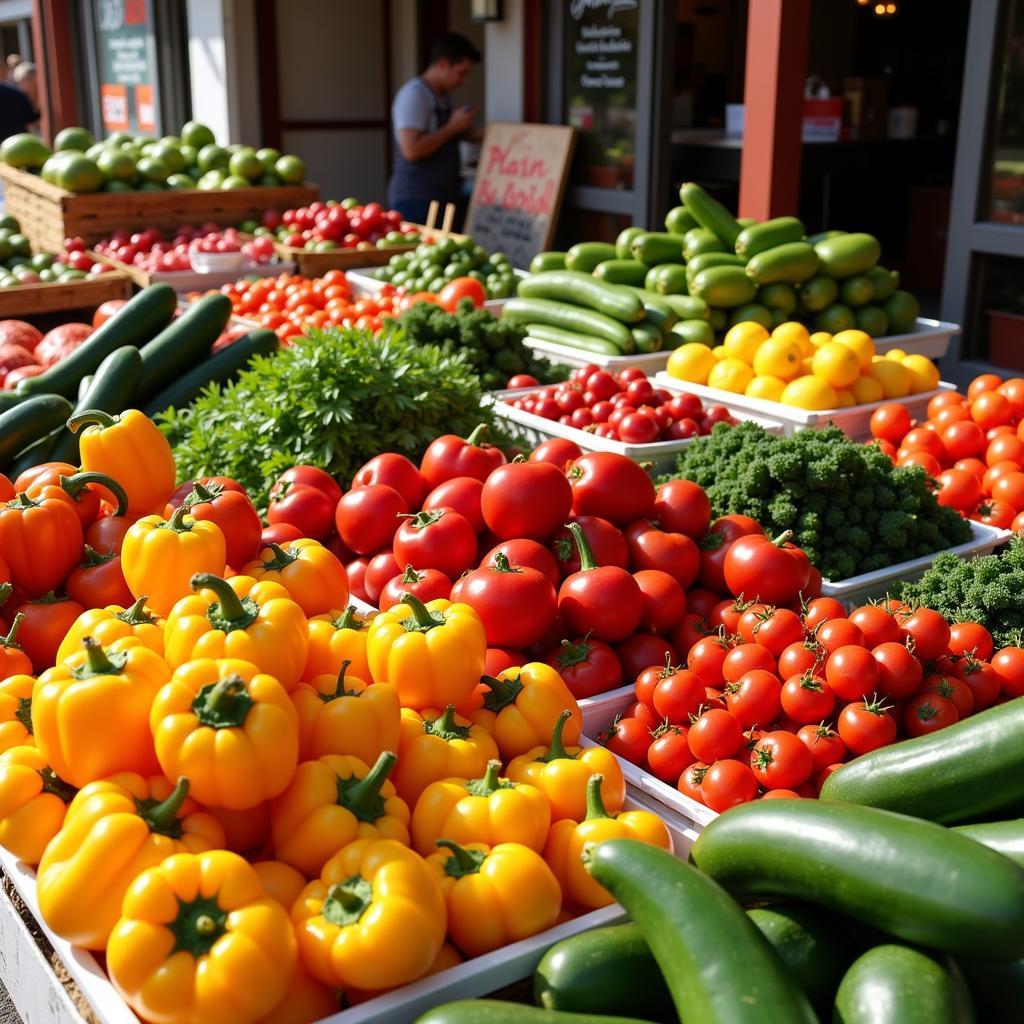 Colorful Croatian market vegetables perfect for vegetarian dishes