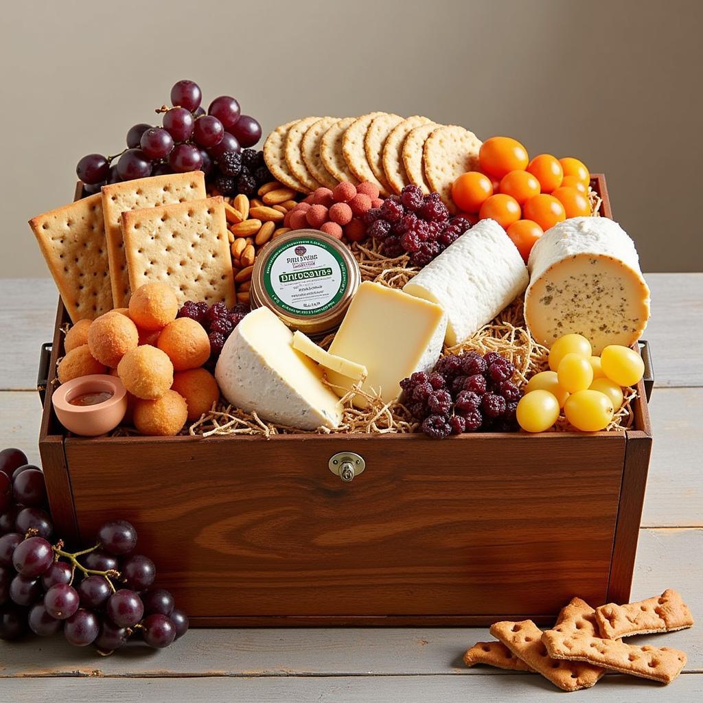 Gourmet Cheese and Crackers Gift Basket