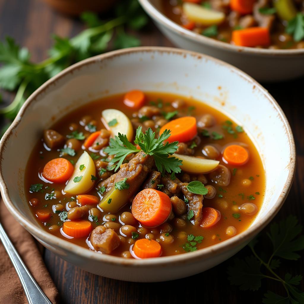 Greek Lentil Soup with Vegetables