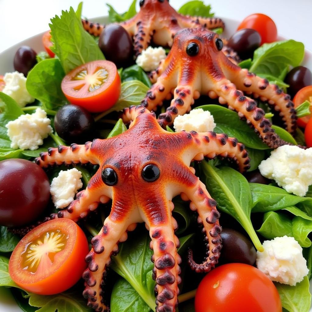 Grilled Mini Octopus Salad