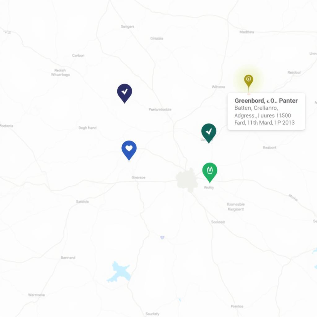 Map of Guilford County Food Pantry Locations in Greensboro, NC