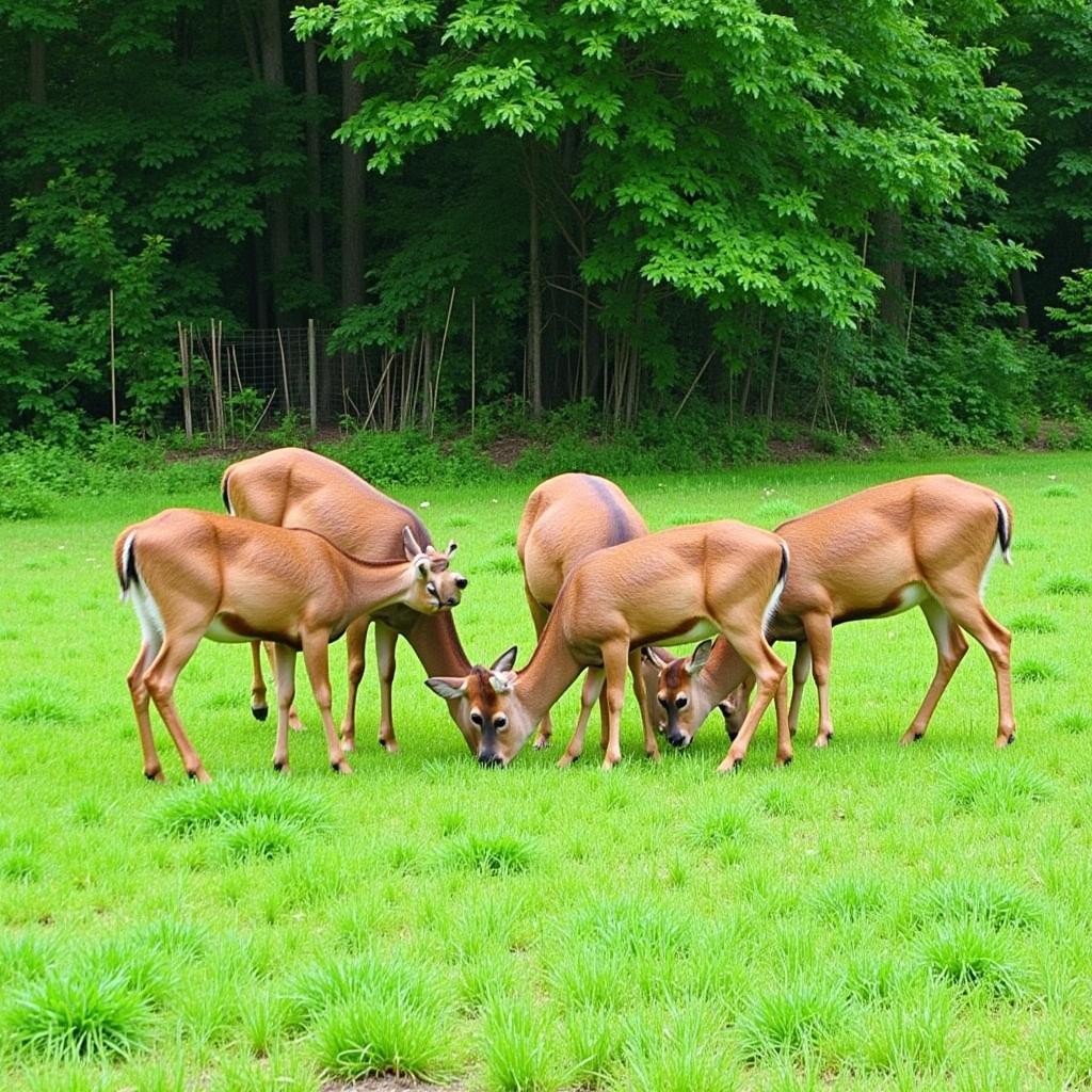 Deer enjoying a thriving food plot