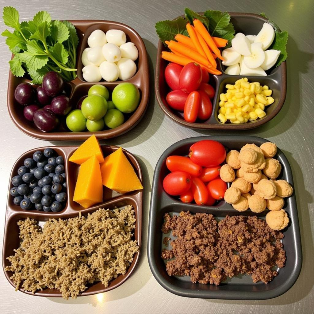 A Colorful Hermit Crab Food Dish Setup