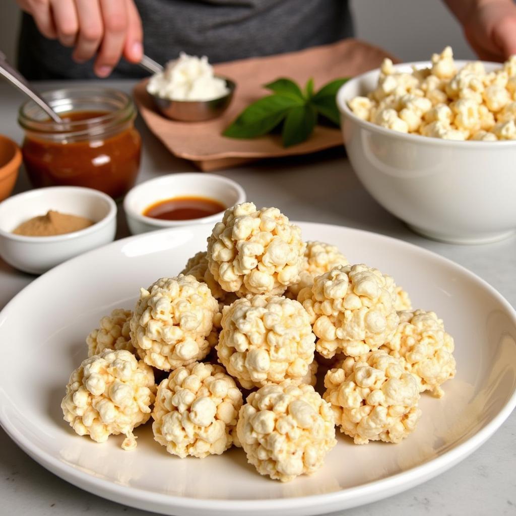 Homemade Popcorn Balls Inspired by Kathy Kaye Foods