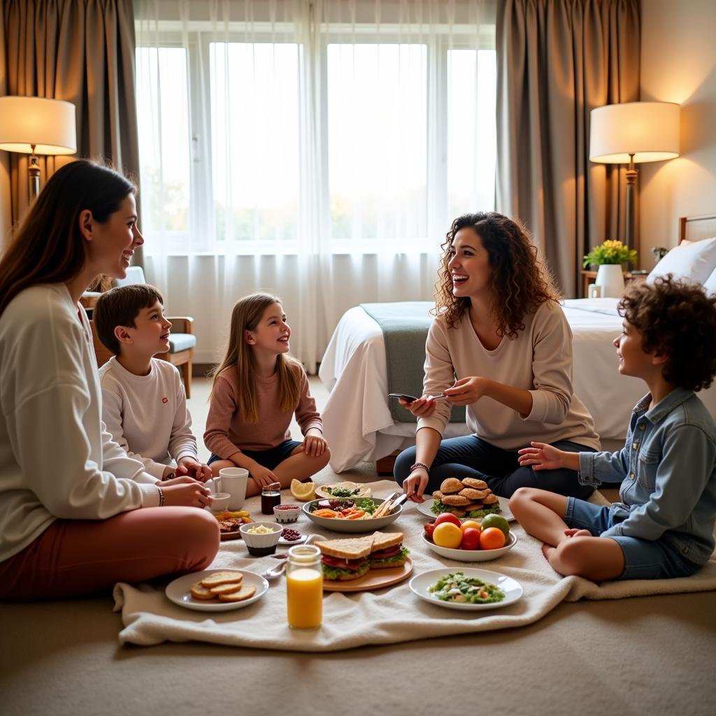 Enjoying a Hotel Picnic