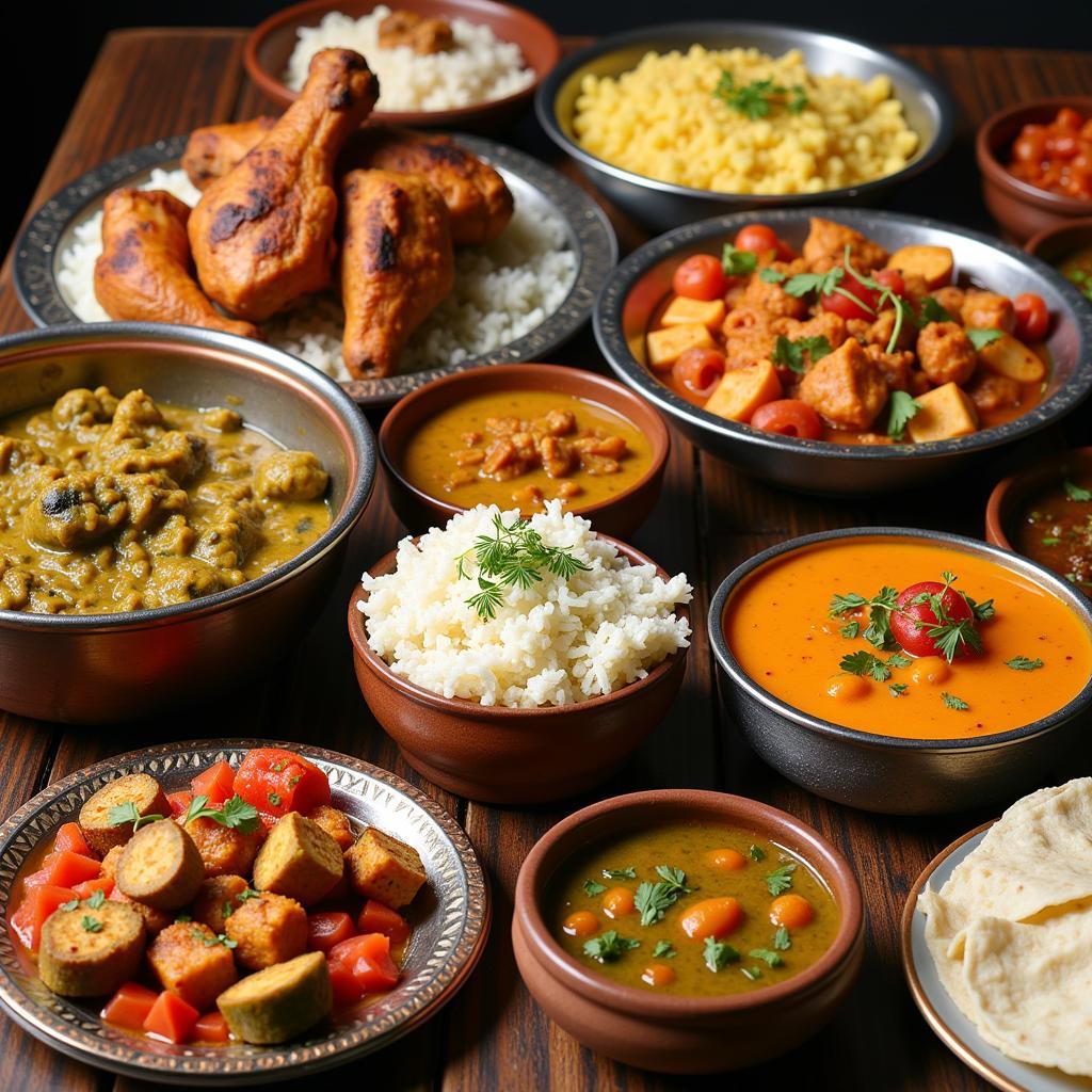 Variety of Regional Indian Dishes