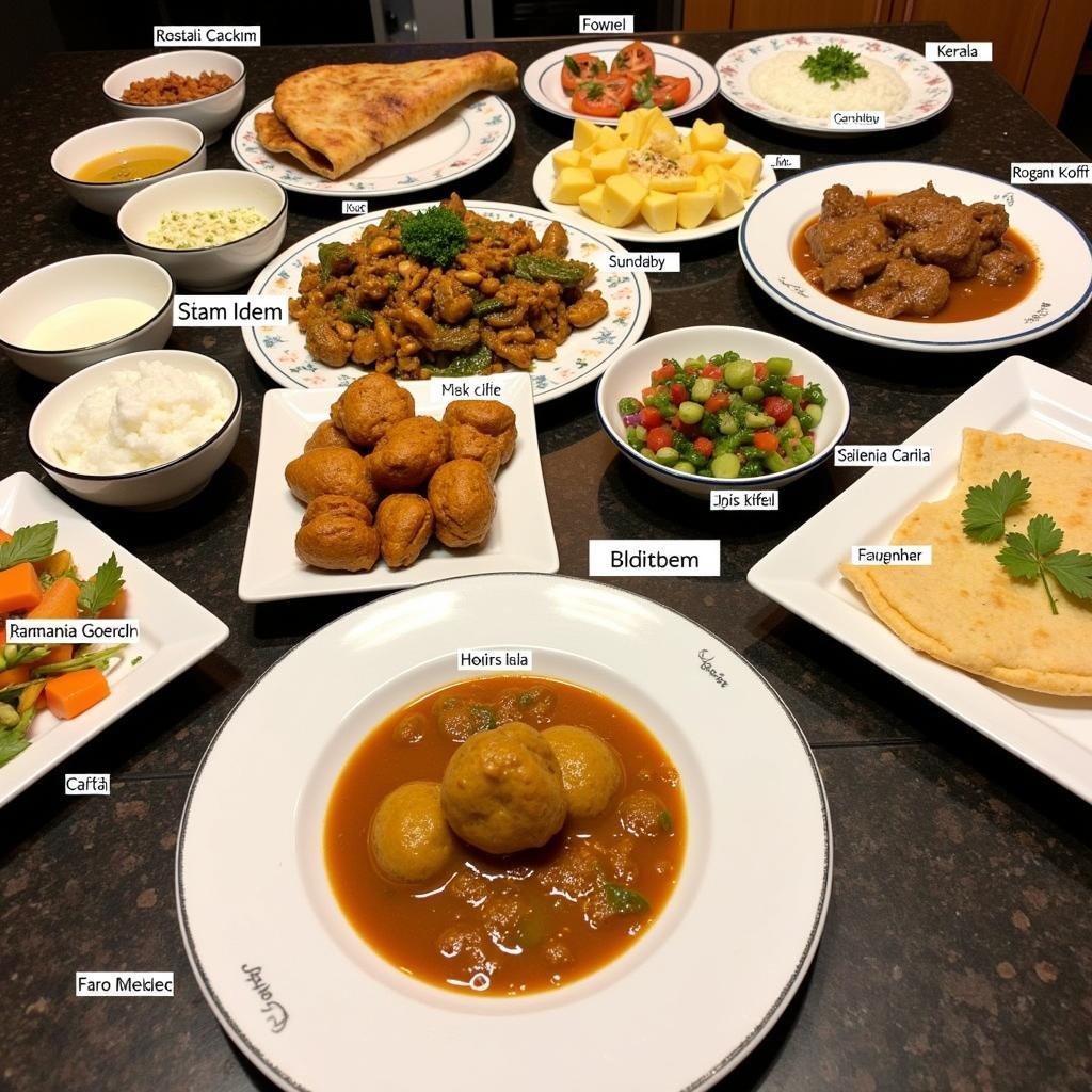 A table showcasing various regional Indian frozen dishes, each labeled with its name and origin.