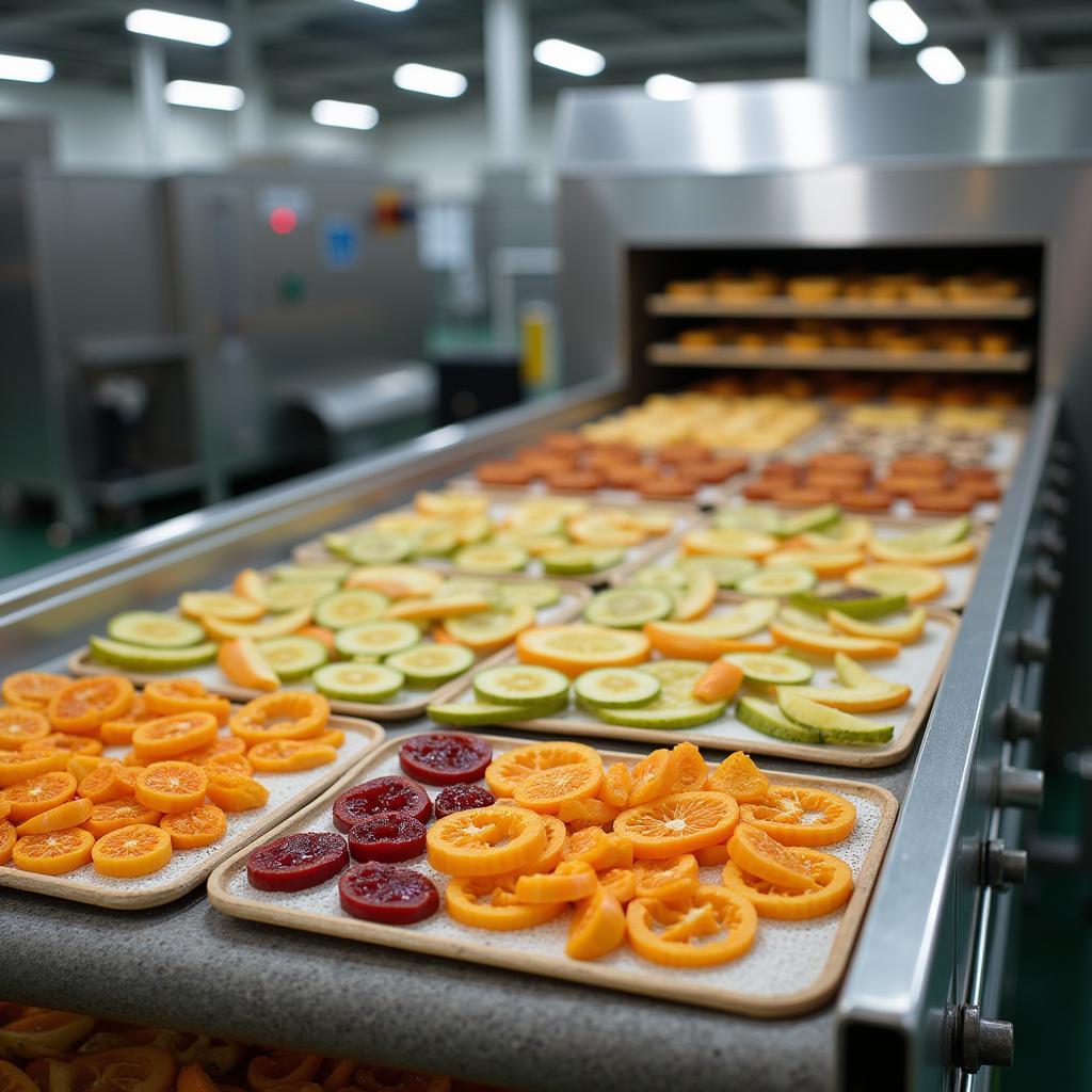 Industrial Food Dehydrator Processing Fruits and Vegetables