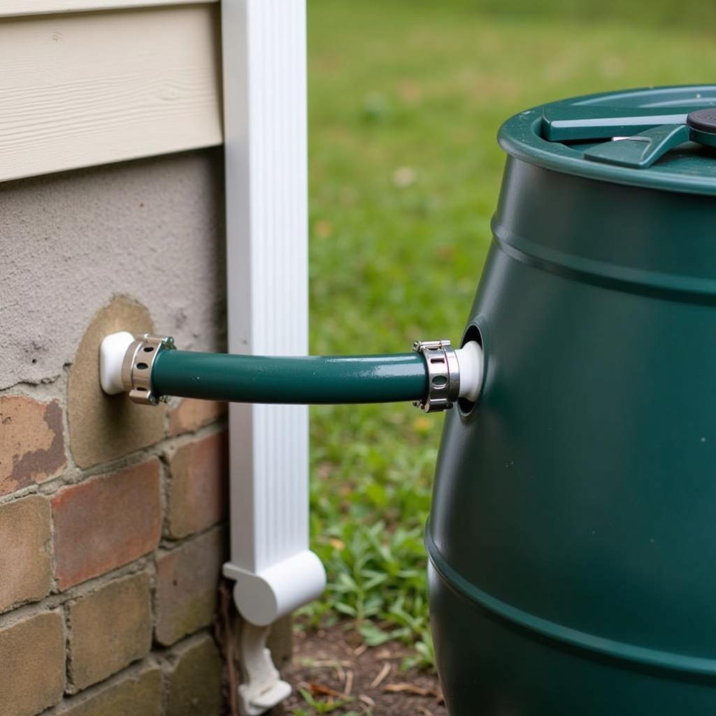 Connecting a food grade rain barrel to a downspout