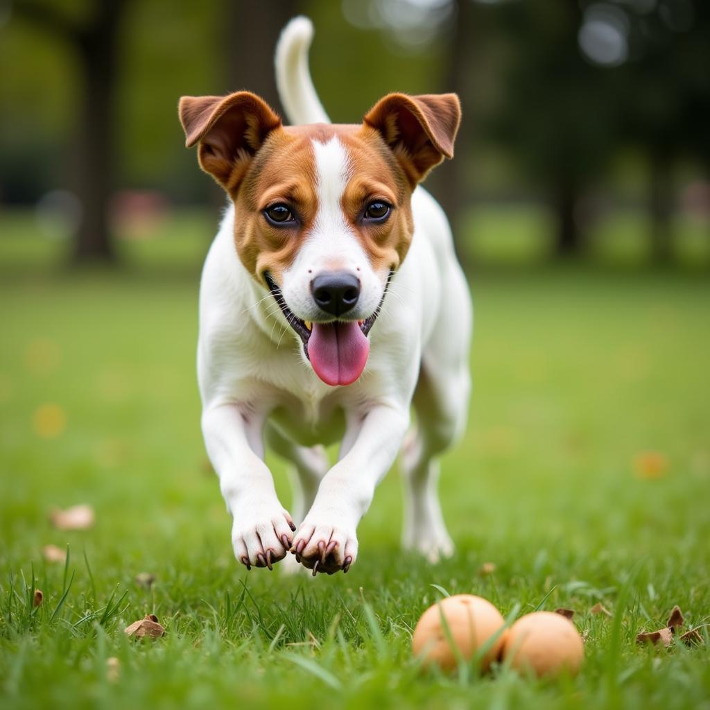 Energetic Jack Russell Playing in Park