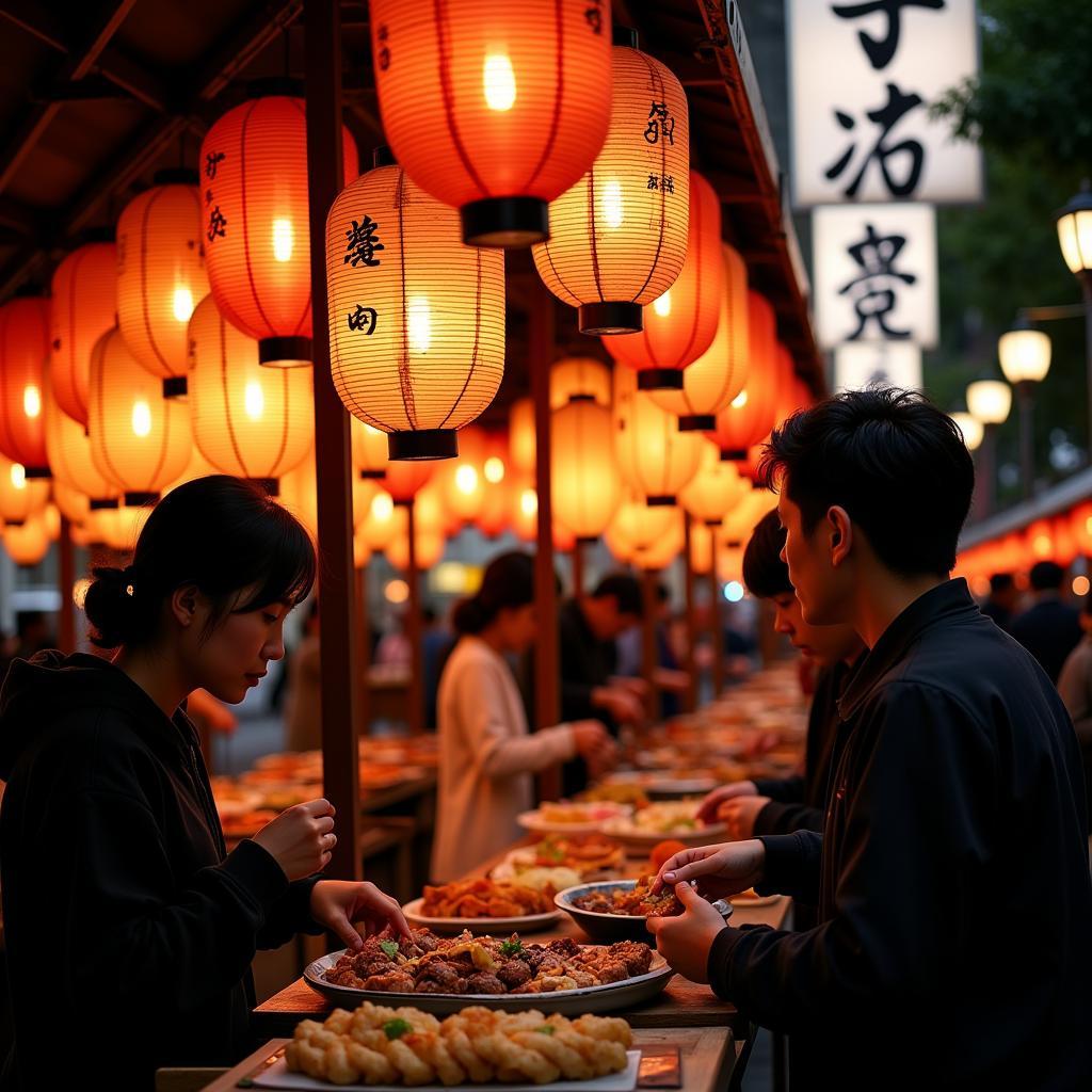 Experiencing the Atmosphere at a Japanese Bazaar