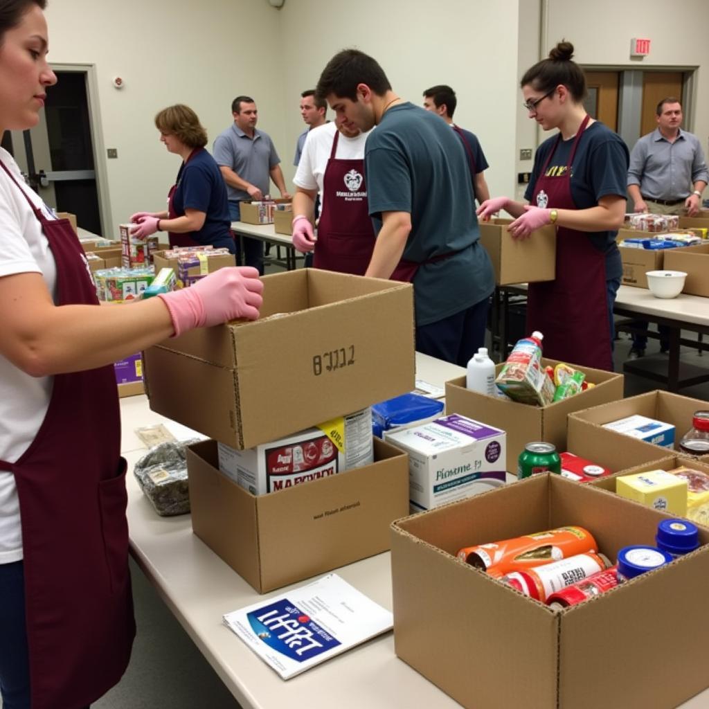 Volunteers at the Johnstown Food Pantry