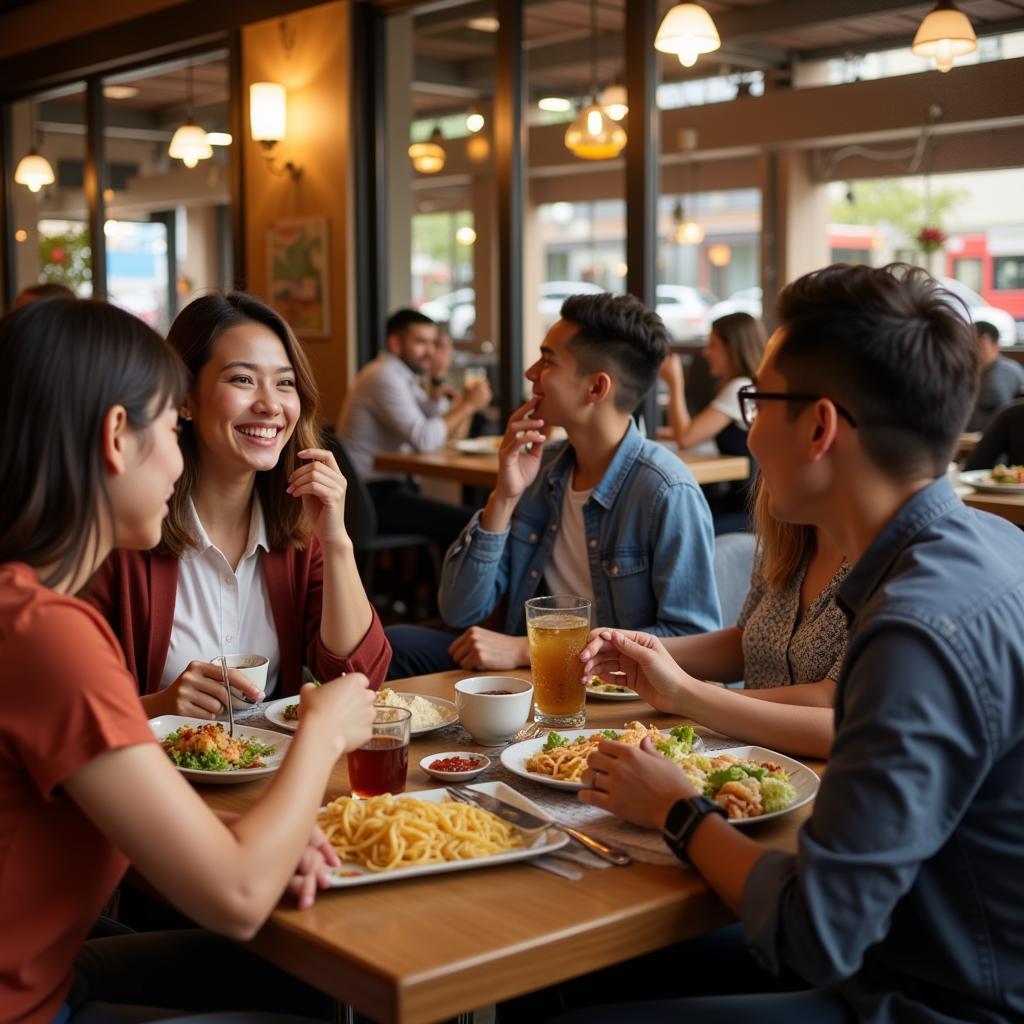 Joyce Food LLC Customers Enjoying Meal