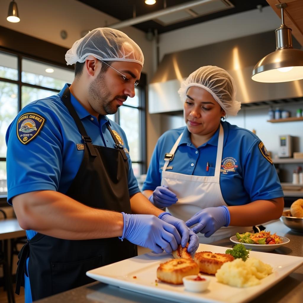 Kern County Food Handler Undergoing Inspection