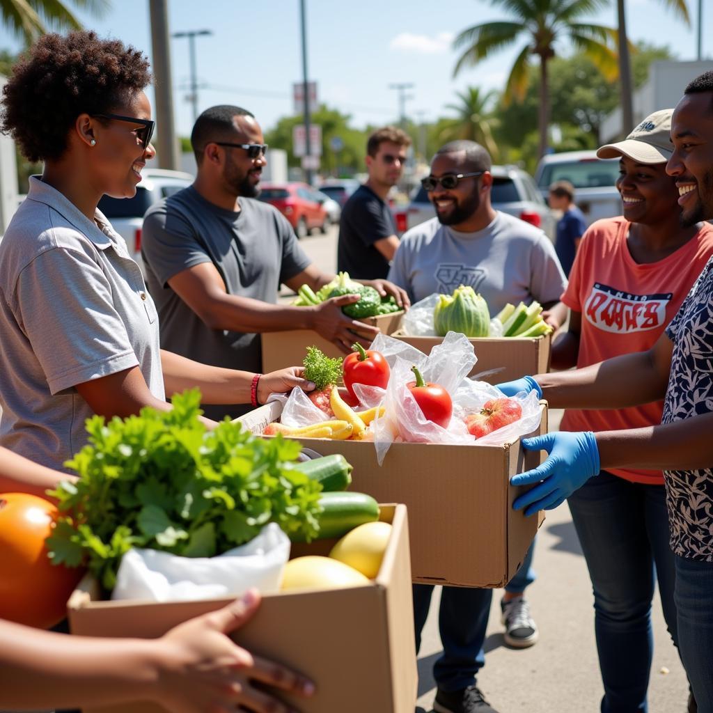 Key West Food Bank distributing food to those in need