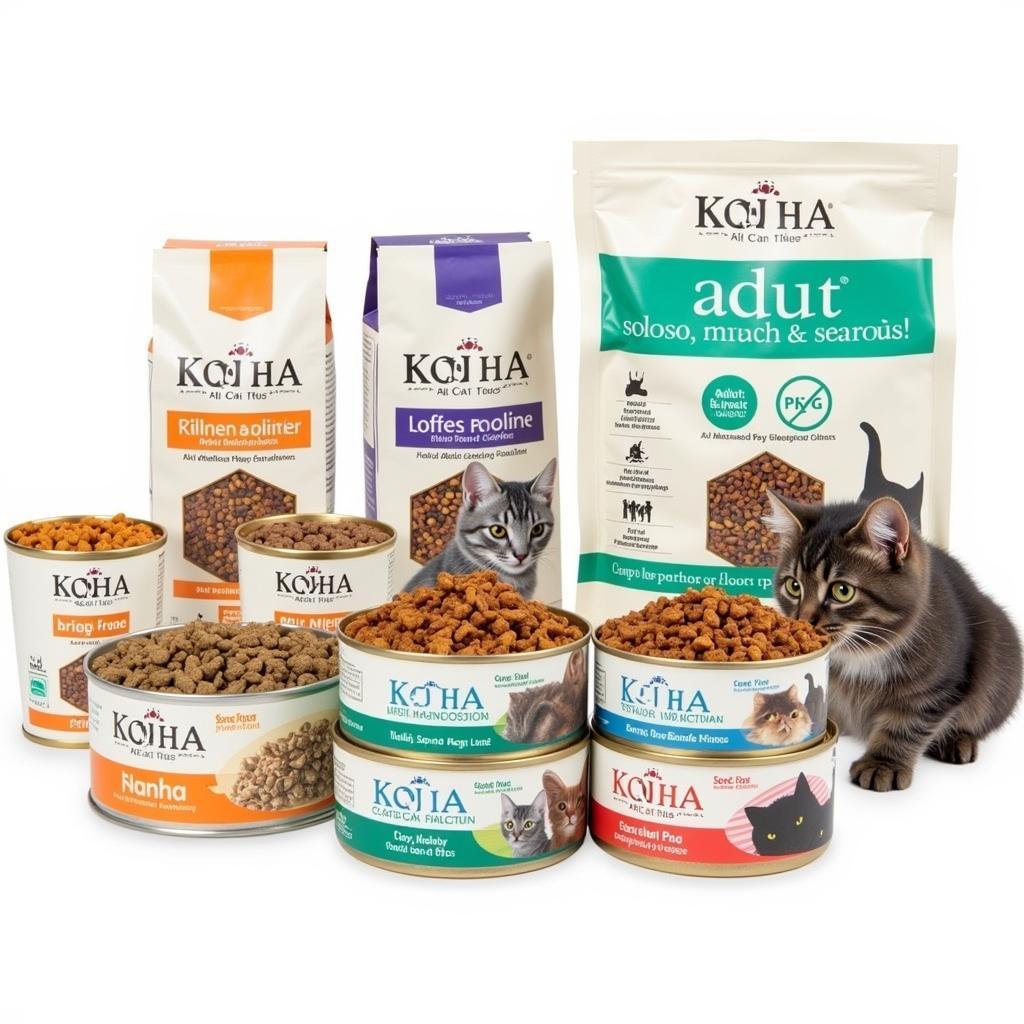 Various Koha Cat Food Products