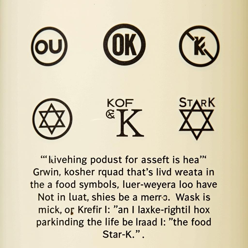 Kosher Symbols on Packaging