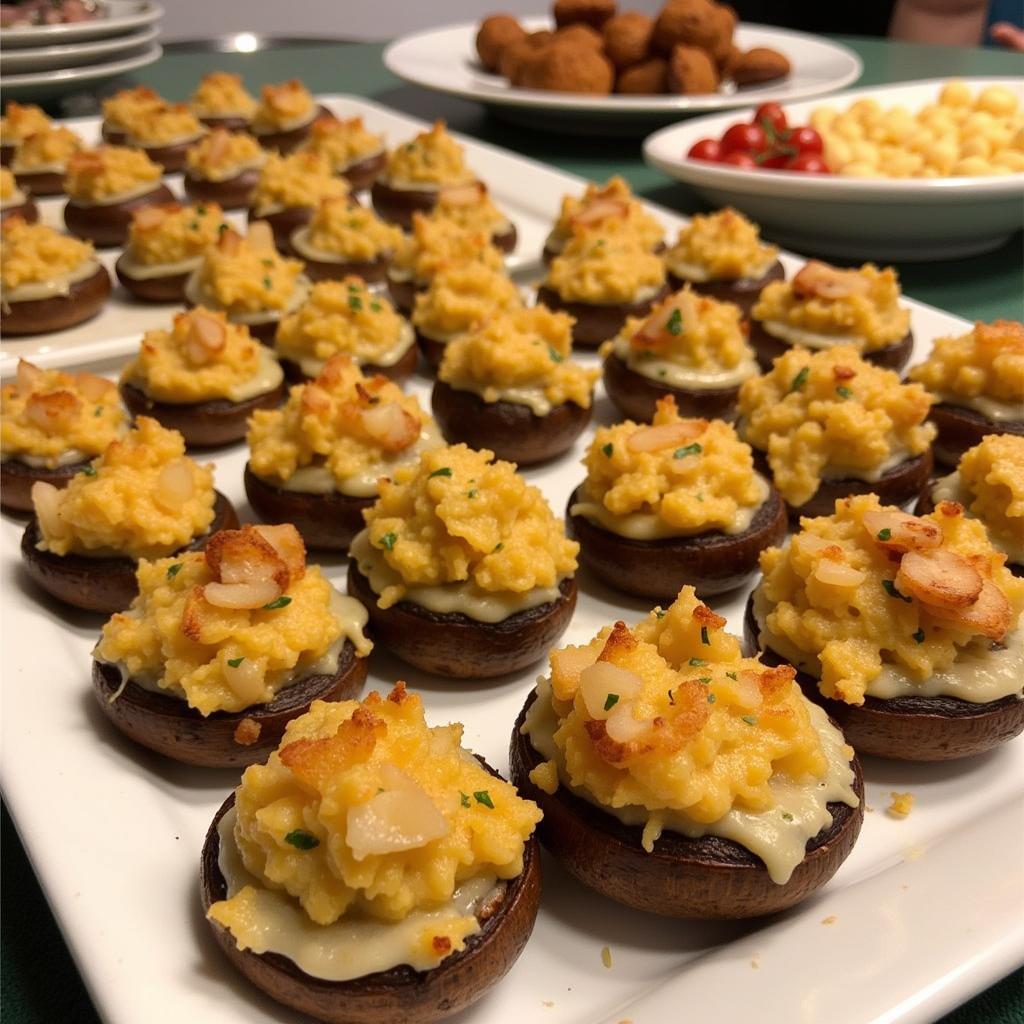 Kraft Cheese and Garlic Stuffed Mushrooms