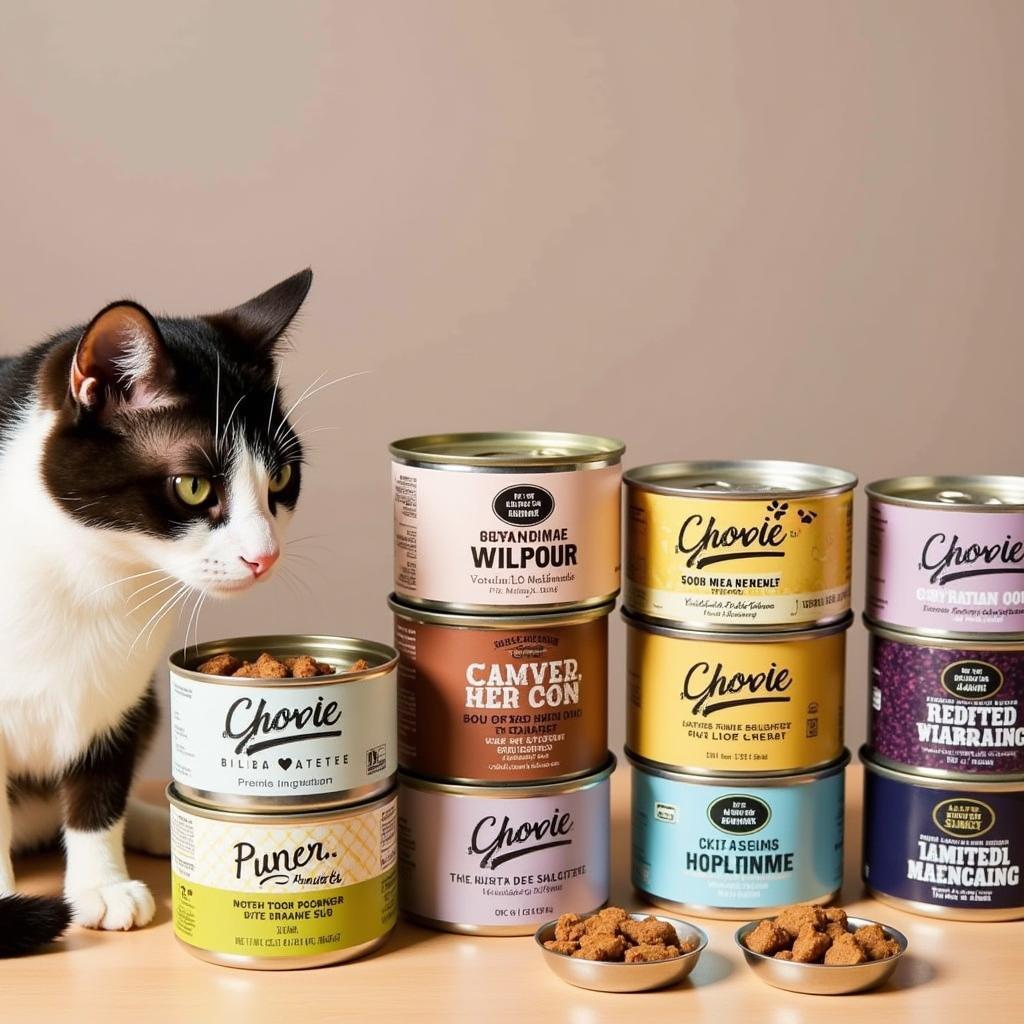 Various Cans of Limited Ingredient Cat Food