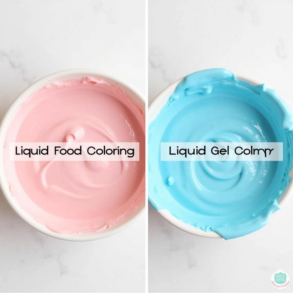 Comparison of Liquid and Gel Food Colourings