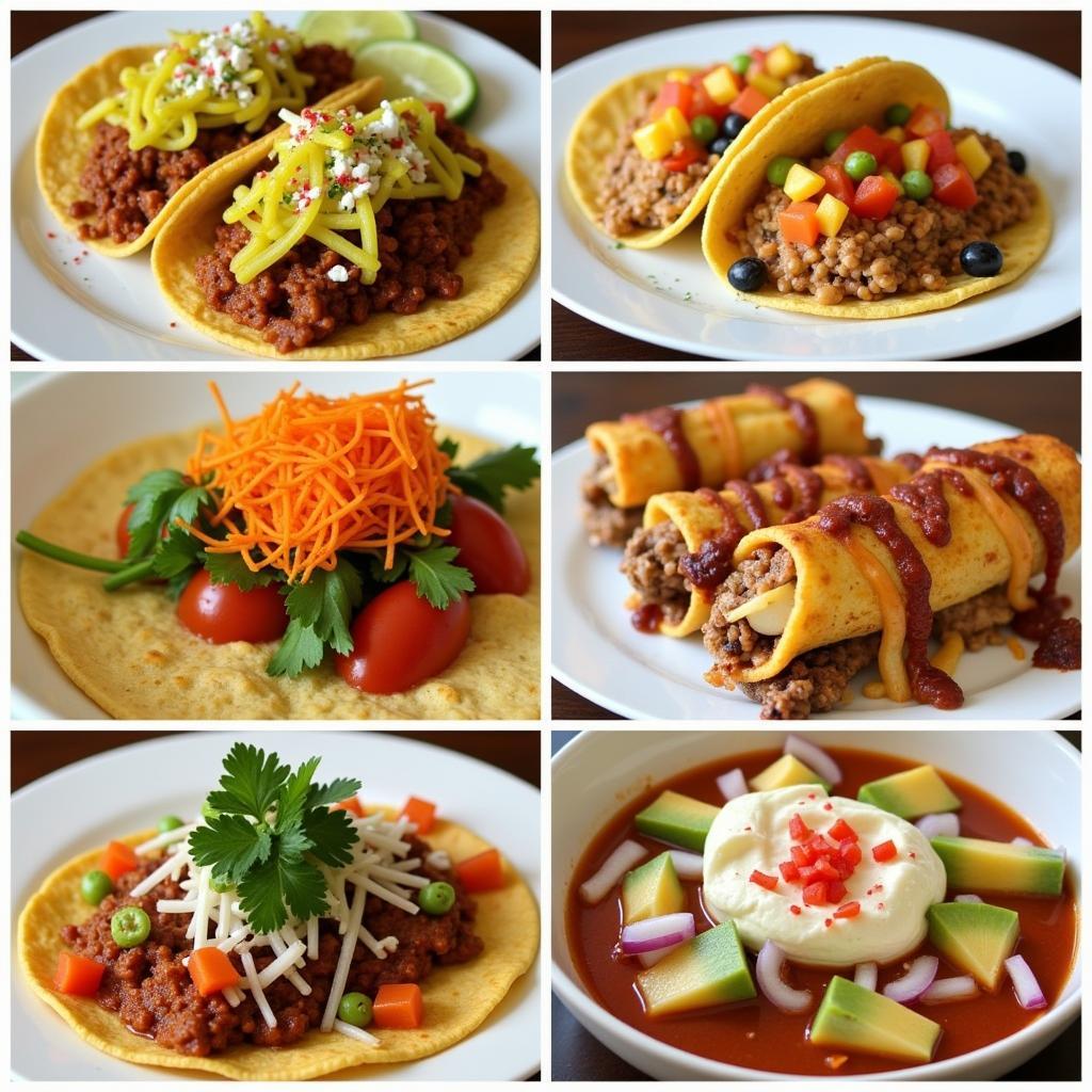 Close-up shots of Los Reyes' signature tacos and enchiladas, showcasing the fresh ingredients and vibrant presentation.