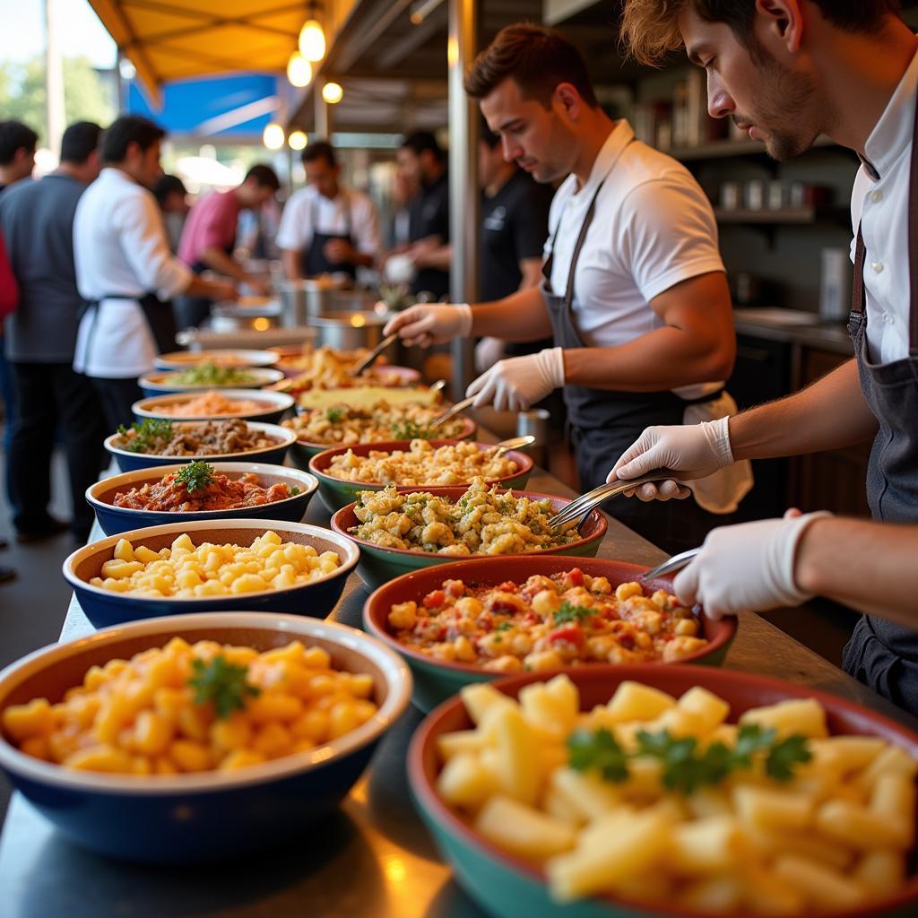 Food stalls at the Louisiana Food and Wine Festival