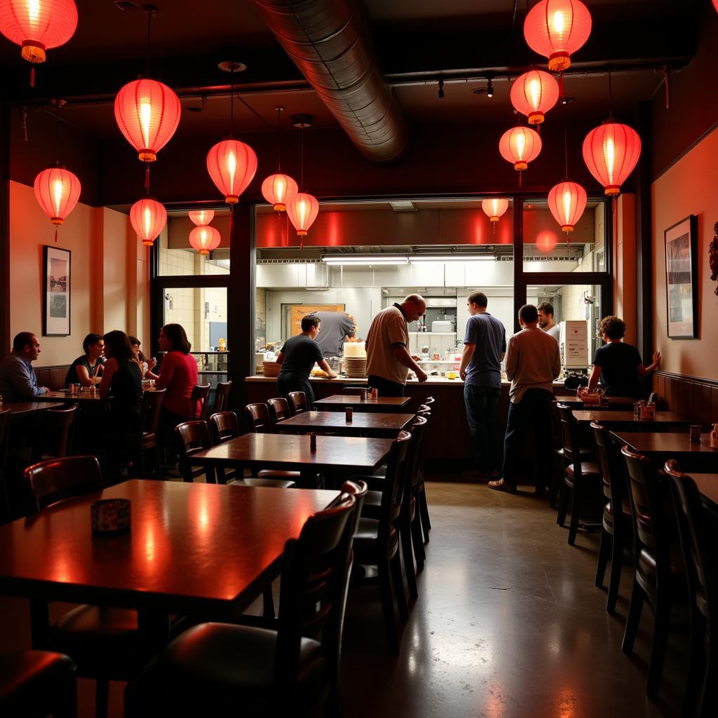 Vibrant Interior of a Chinese Restaurant in Lynnfield