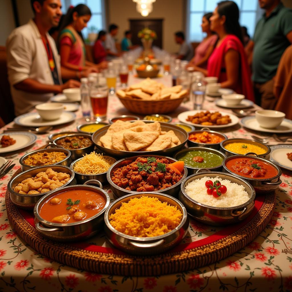 Maharashtrian Thali Catering Setup