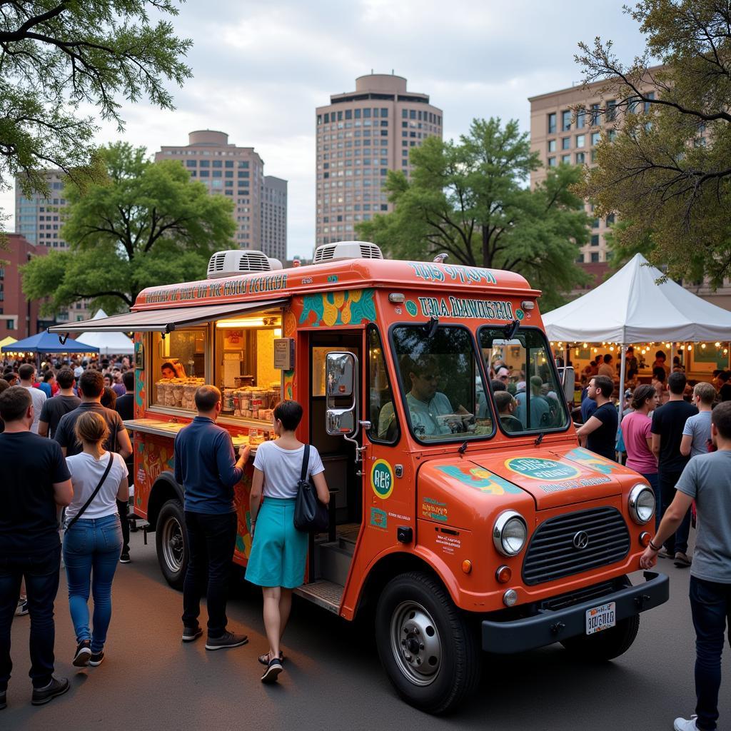 Mediterranean Food Truck at a Denver Festival