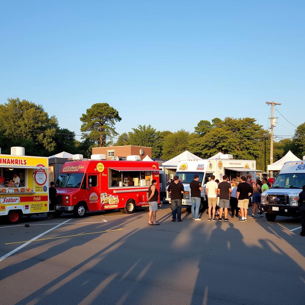 Memphis Food Truck Market Scene