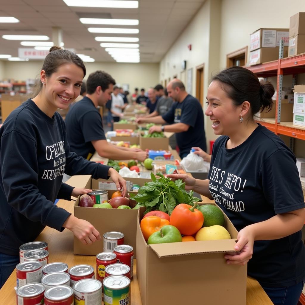 Volunteers at a Middletown, Ohio, Food Pantry