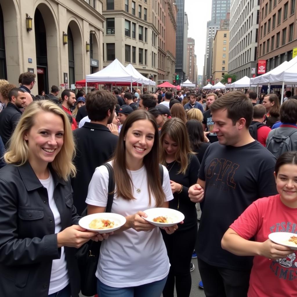 Enjoying the Midtown East Food Fair