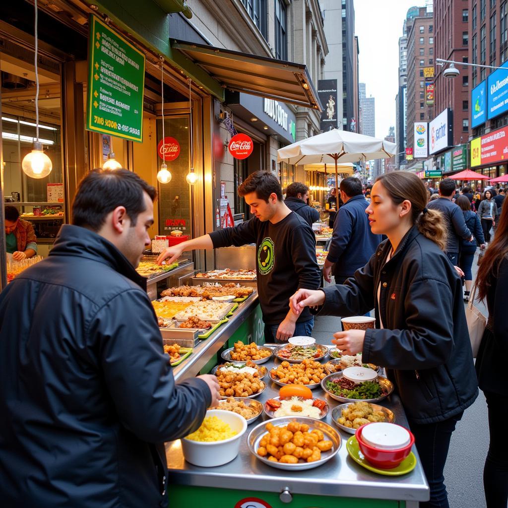 Midtown East Food Fair Vendors Displaying Diverse Culinary Offerings