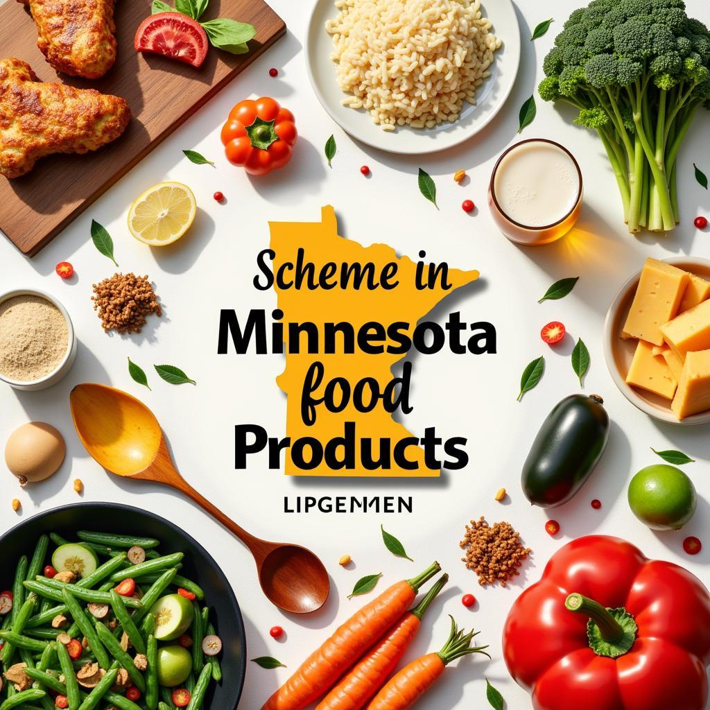 A wide variety of Minnesota made food products, including wild rice, cheese, honey, and craft beer.