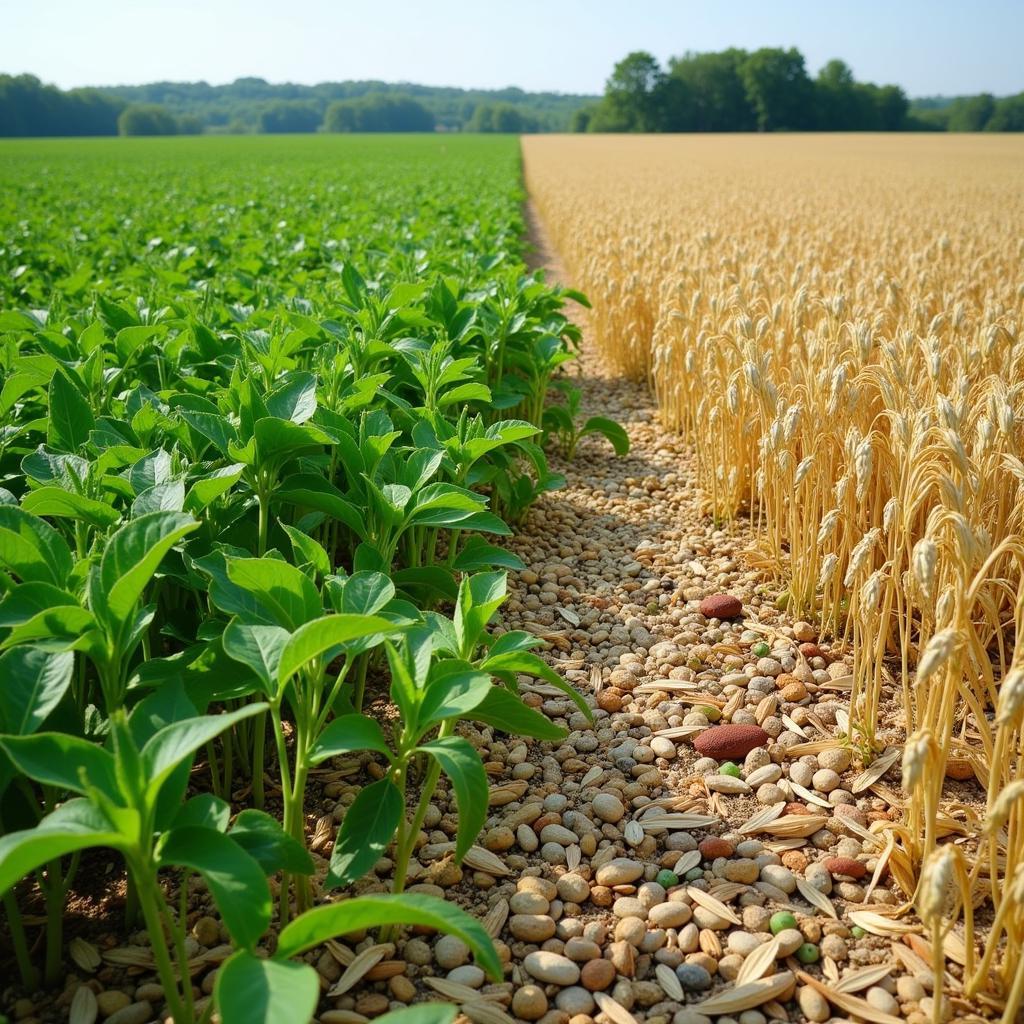 Diverse Food Plot with Peas and Oats