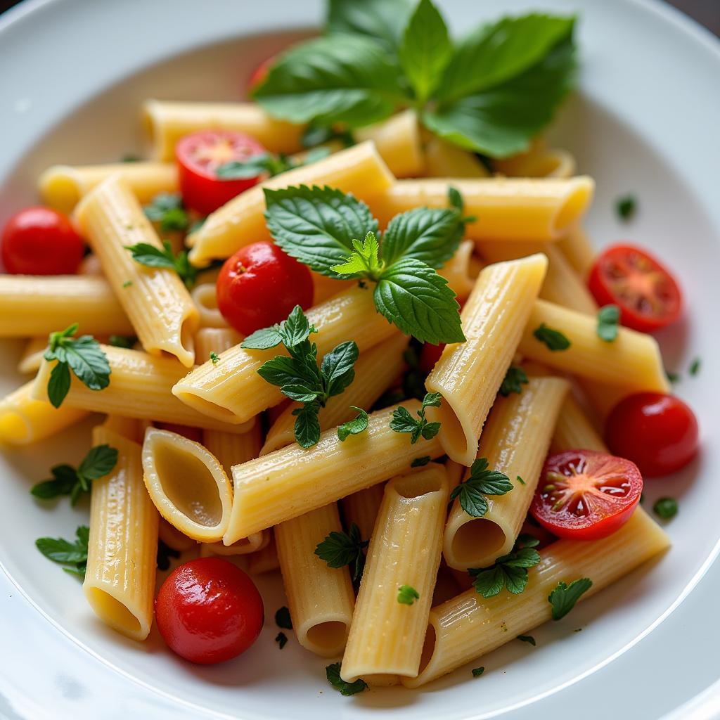 Modern Croatian Vegetarian Pasta Dish