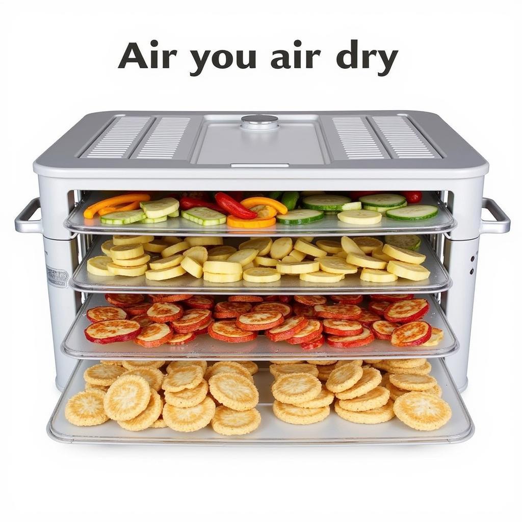 Modern Food Dehydrator with Various Ingredients