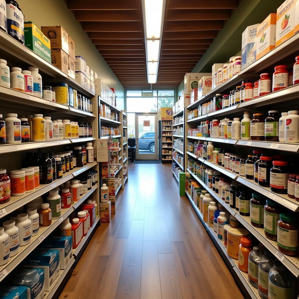 Variety of Supplements in a Monterey Health Food Store