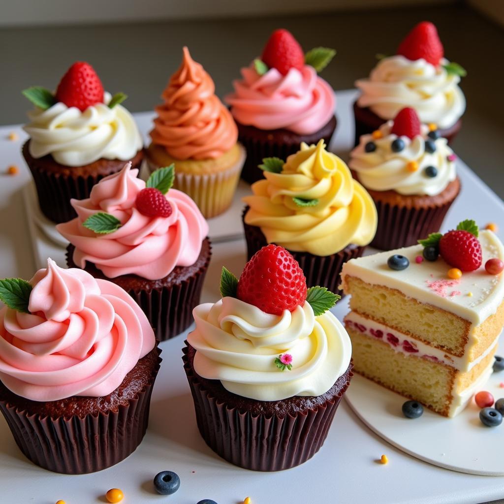 Music Themed Desserts: Colorful Cupcakes and Elegant Opera Cake