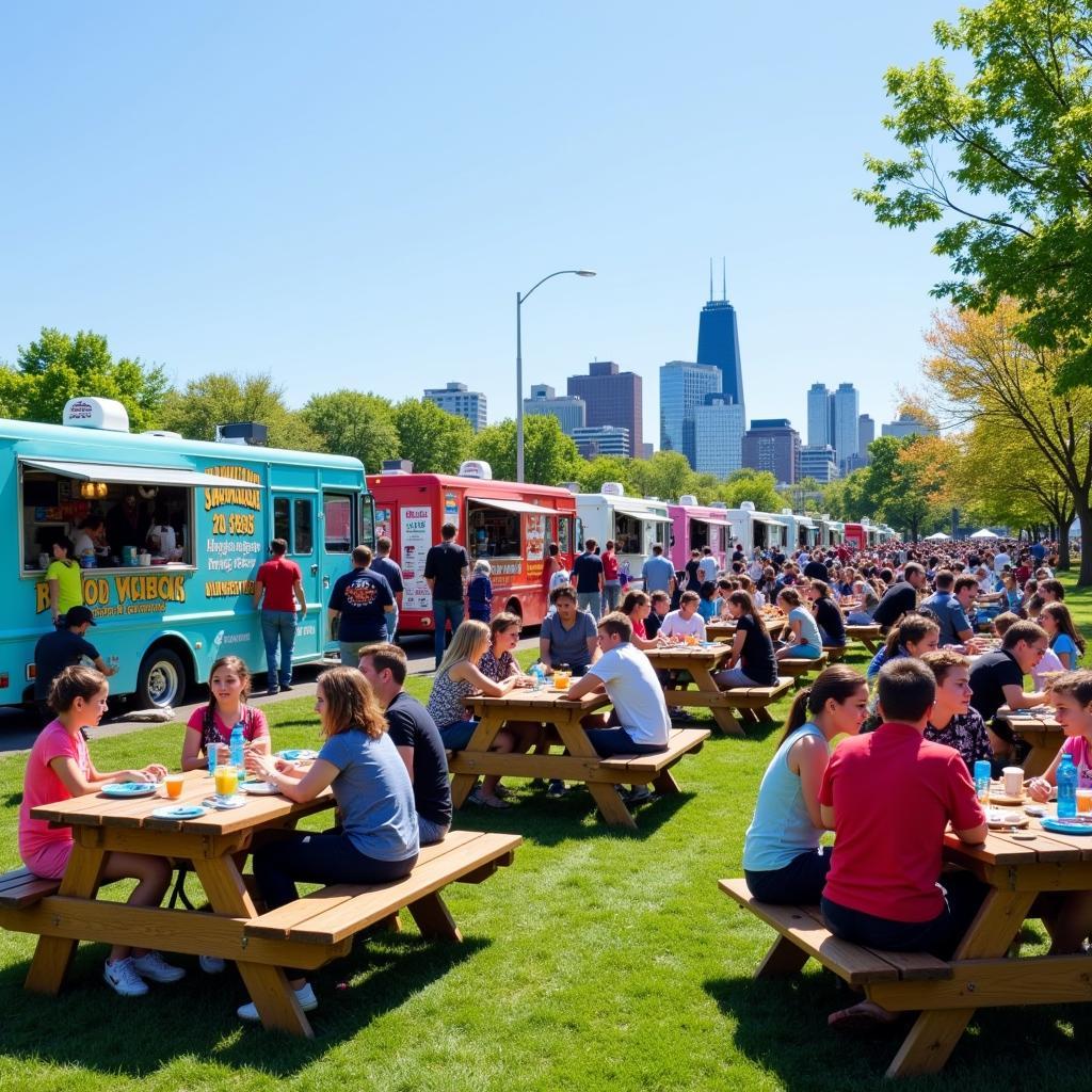 Muskegon Food Truck Festival Scene