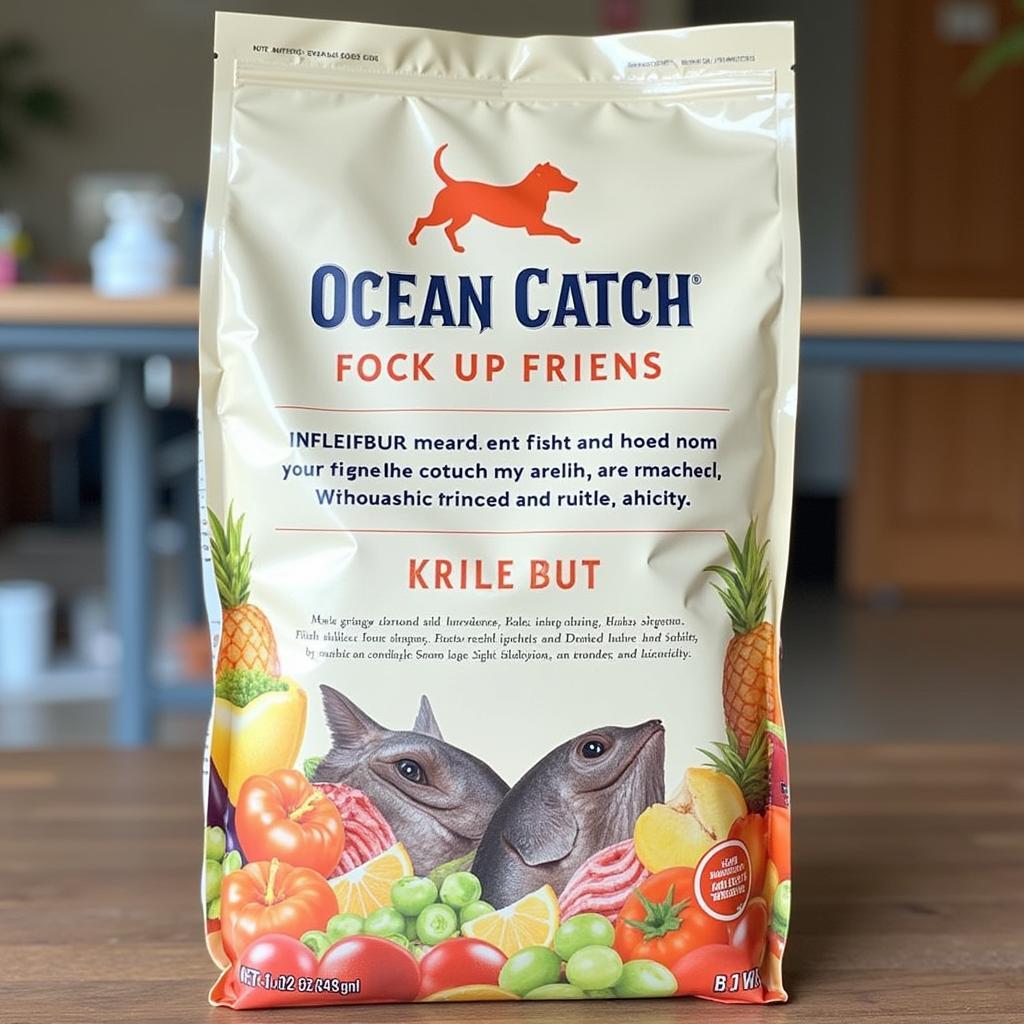 Ocean Catch Dog Food Ingredient Label